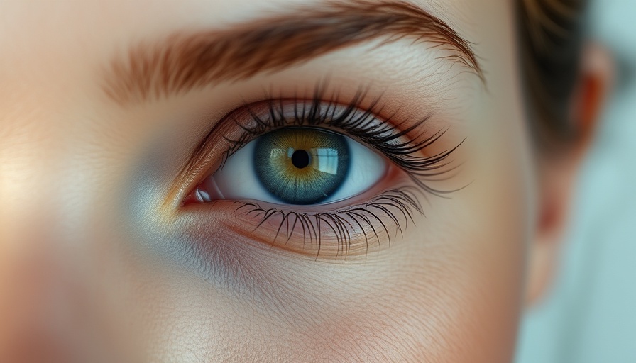 Close-up of an eye showing smooth skin for under eye treatments in Calgary