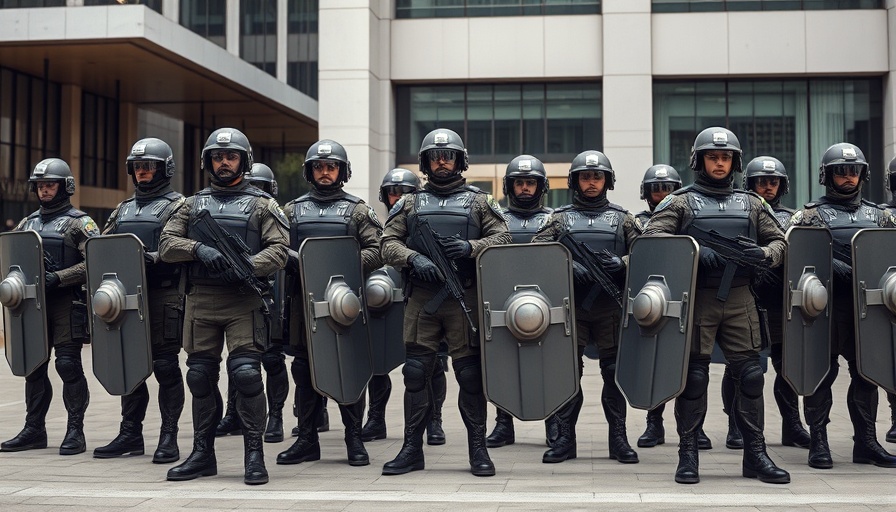 Uniformed soldiers in Los Angeles standoff, unlawful federal troop presence.