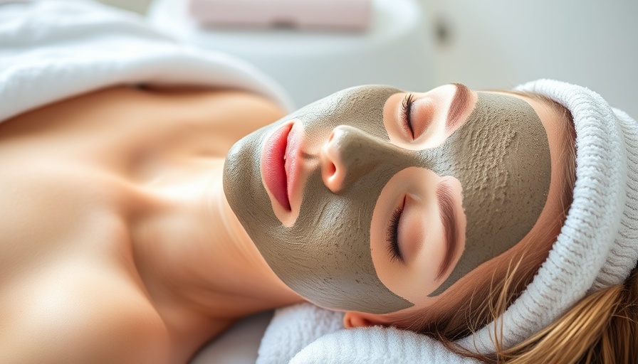 Woman enjoying spa treatment with mud mask, related to Calgary Hollywood Peels.
