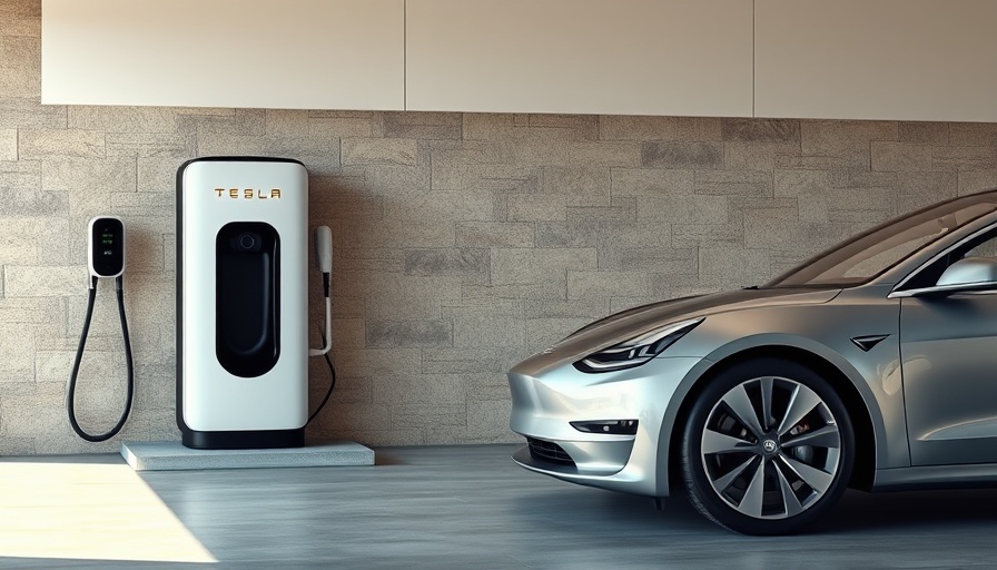 Modern electric garage with Tesla Powerwall addressing Calgary Fall Home Show energy needs.