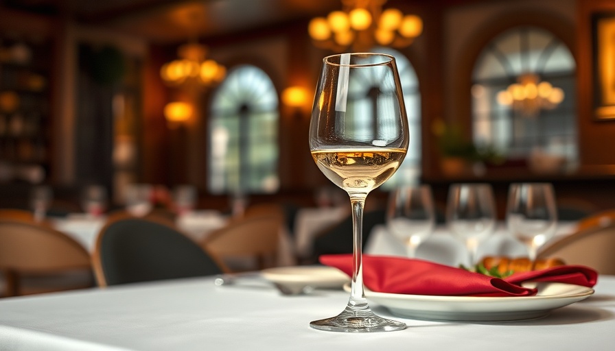 Elegant table with wine glass at Our House Mount Pleasant