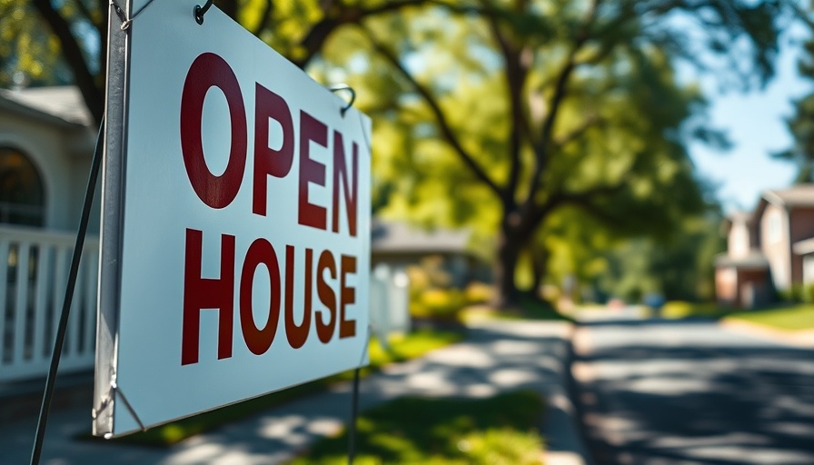 Close-up of open house sign in Calgary, real estate resales cool.