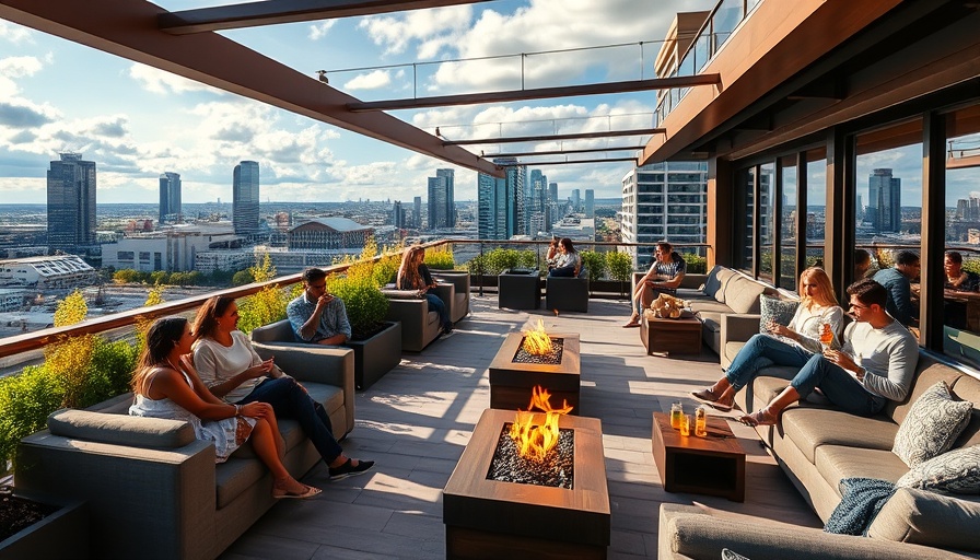 Elegant Calgary rooftop dining with modern seating and city view
