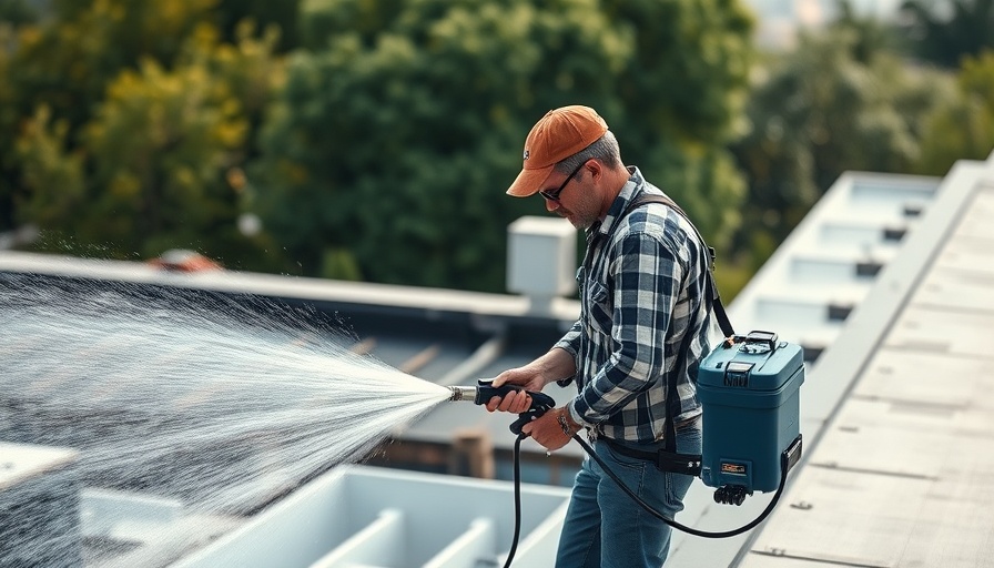 Man using power washer at Calgary Fall Home Show new vendors exhibit.