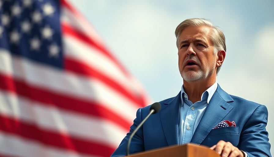 Man in blue suit speaking about Warrior Ethos in the U.S. Military.