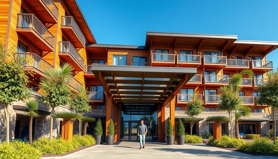 Entrance of The Kenrick Hotel with person approaching.