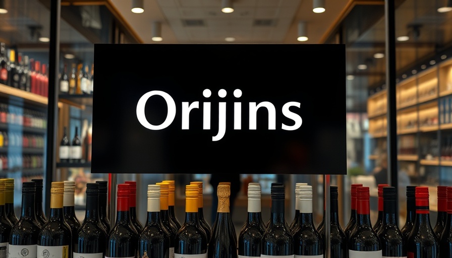 Orijins restaurant Calgary wine display with stylish design.