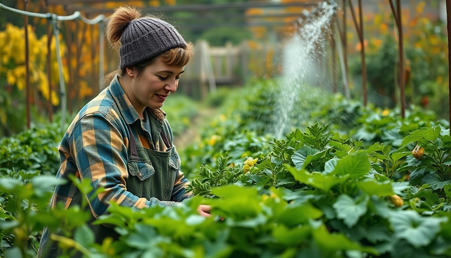 Vibrant kitchen garden harvest in October with lush vegetables.