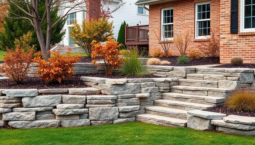 Landscape design tips for a modern garden with stone retaining walls.