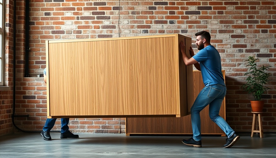 Professional movers handling furniture on stairs, choosing the right movers.