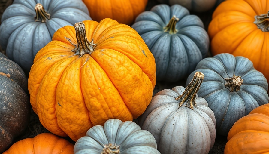 Unique pumpkins with diverse textures and colors closely displayed.