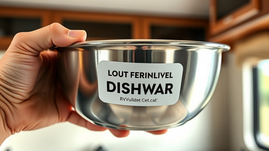 Alternative dishware for RV life beginners, stainless steel bowl option.