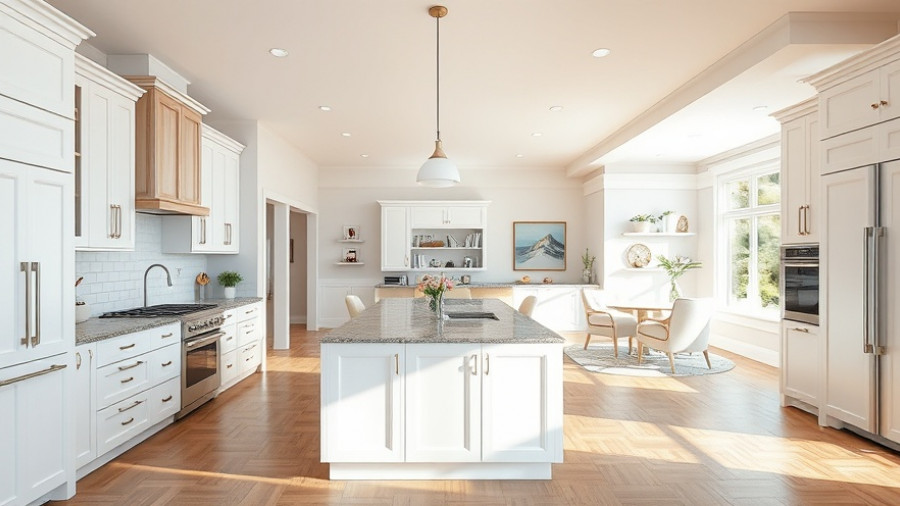 Modern kitchen remodel in Moorefield Station with a stylish open layout.