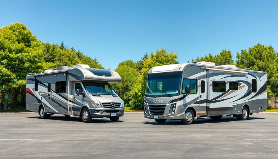 Why Class B RVs Cost So Much: Two RVs parked on a sunny lot.
