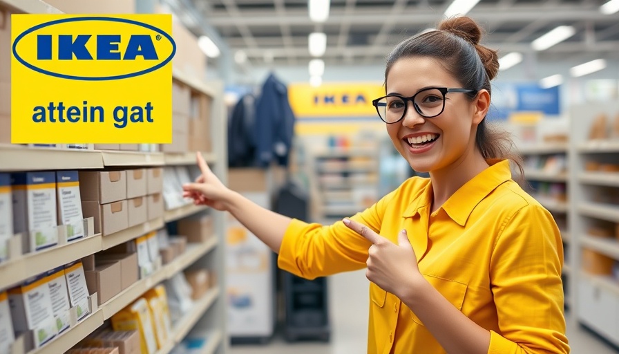 Genius IKEA hacks for RV living displayed by a smiling woman in a store.