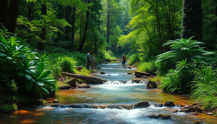 Exploring hidden gems in national forests by a serene stream