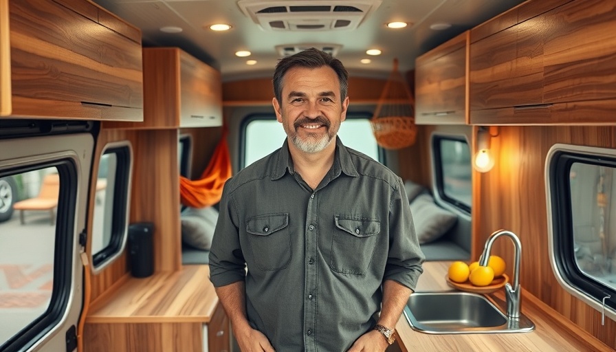 2021 Ford Transit Van Build - compact living space with a man inside.