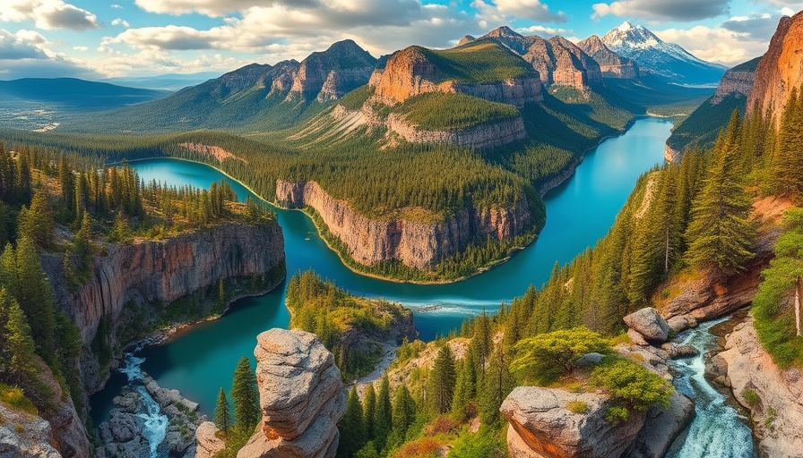 Scenic views of the best national parks to visit in August.