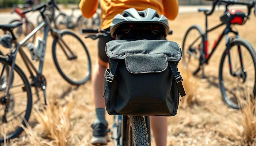 Bicycle pannier giveaway promotion supporting RV living charity fundraiser.