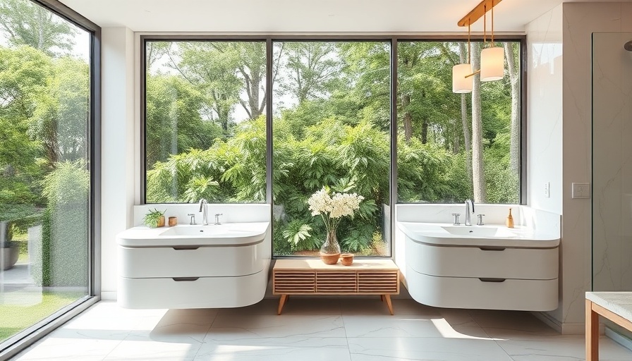 Spacious bathroom with his and hers vanities, elegant design.