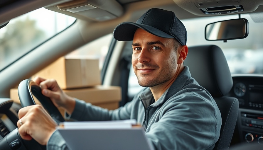 Amazon Flex driver navigating route with parcels.