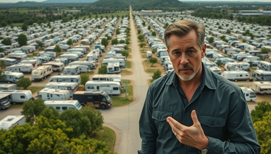 RV park news with man presenting challenges and opportunities.