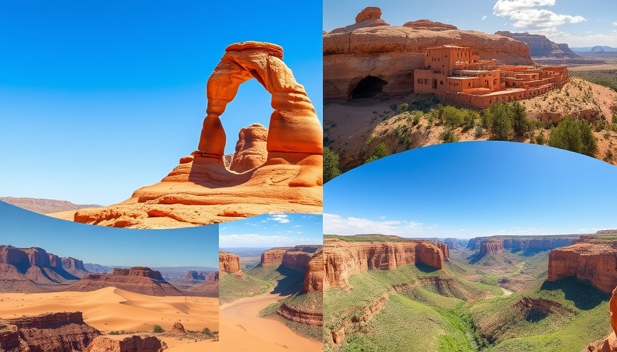 Stunning national park landscapes collage, best national parks to visit in September.