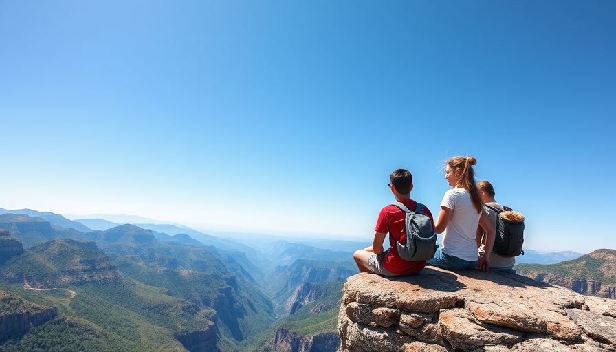 Teenagers enjoying national parks' scenic view