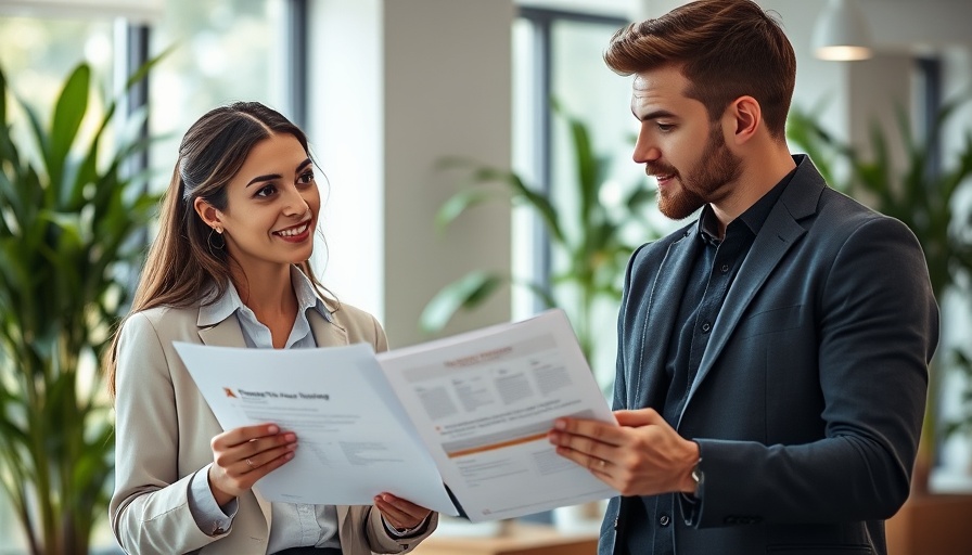 Young woman training staff in modern office, focused discussion.