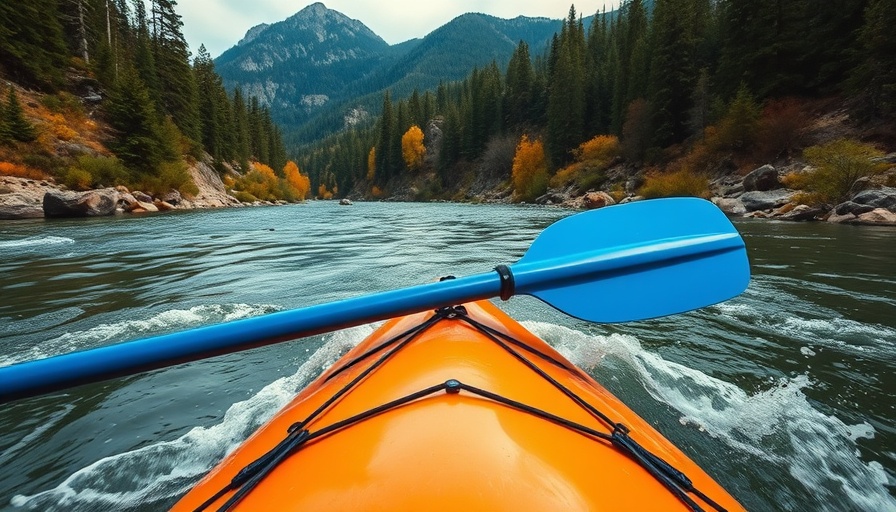 Rafting on the Snake River in Jackson, POV view with vibrant scenery.