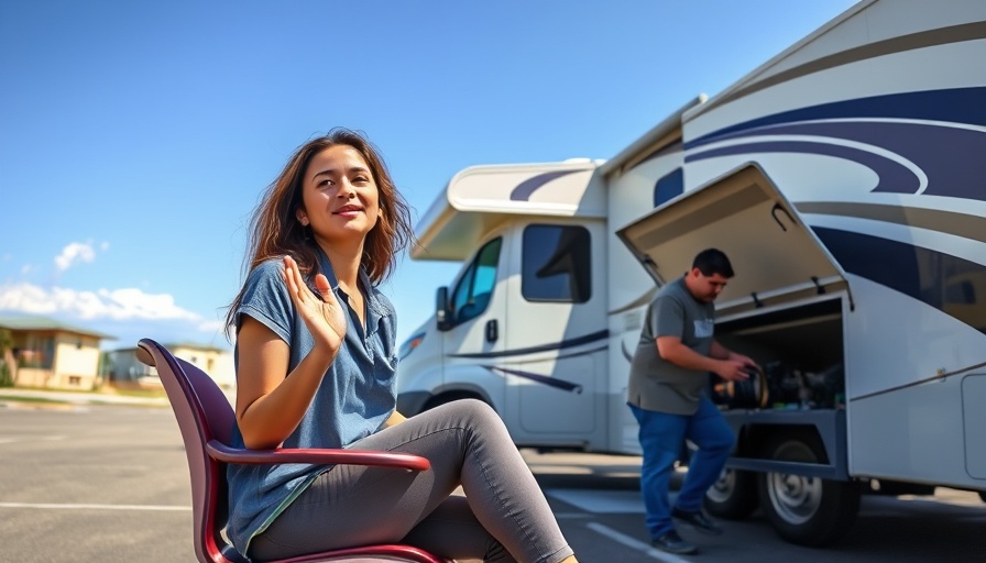 RV Life on Route 66: Woman gesturing, man checking RV engine.