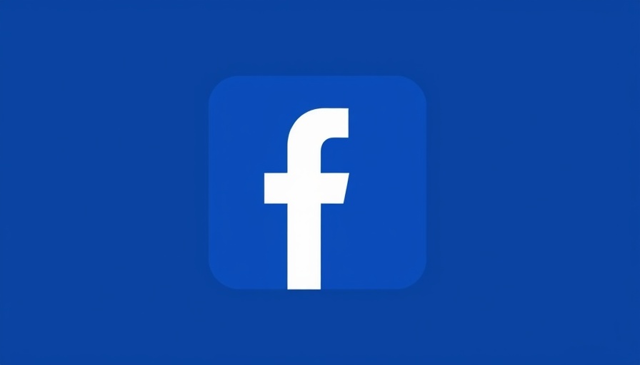 Facebook logo on blue square, minimalist design