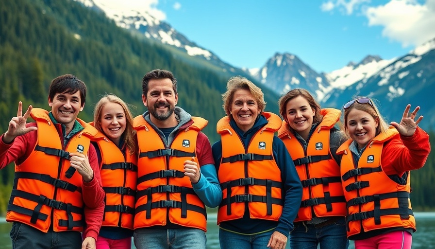 Family enjoying an Alaska cruise experience with forested backdrop