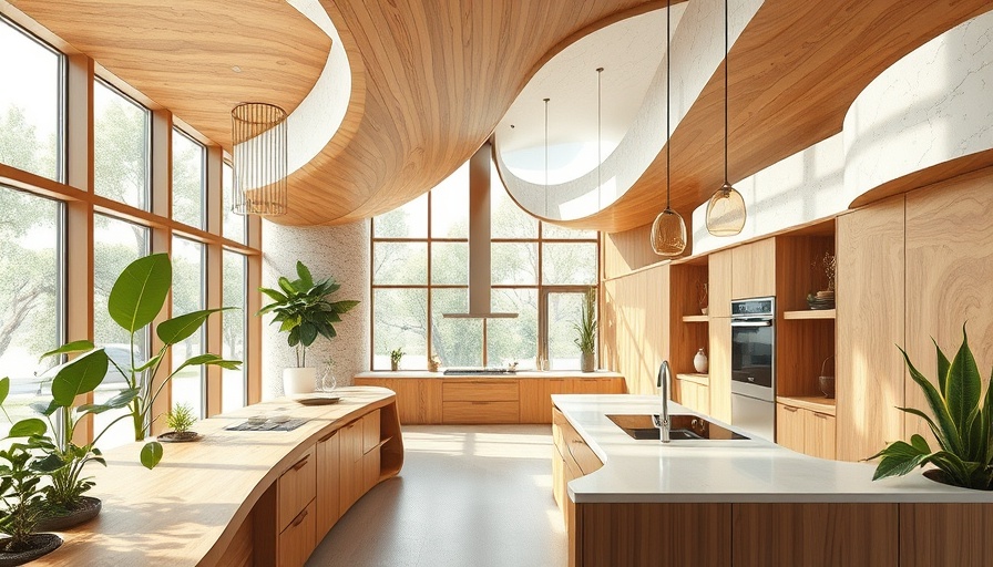 Modern kitchen showcasing organic architecture design.