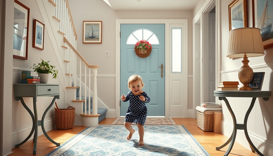 Charming entryway to make a room feel more inviting, with toddler and coastal decor.