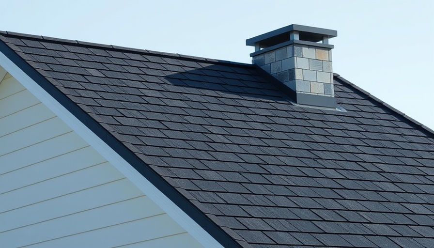 Modern house roof with dark shingles showcasing weather impact.