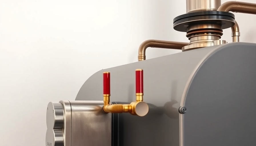 Modern boiler with exposed pipes, showcasing how to cover unsightly boiler pipes.
