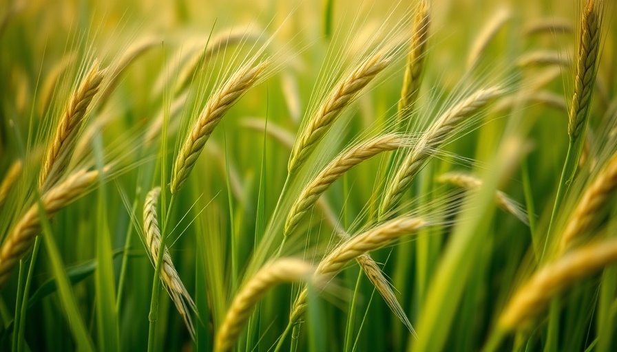 Wheat ears swaying in a field, illustrating grow grains for bread.