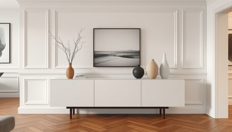 Minimalist interior design with modern decor in a living room.