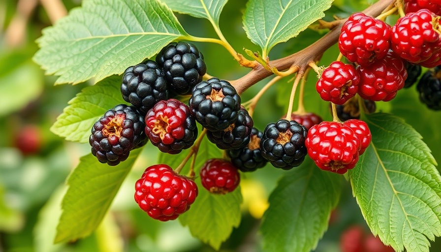 Vibrant mulberry branch with ripe berries, underrated edible plants.