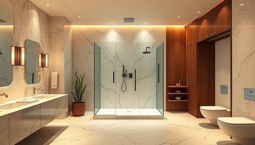 Modern bathroom featuring a tub-to-shower conversion with elegant design.