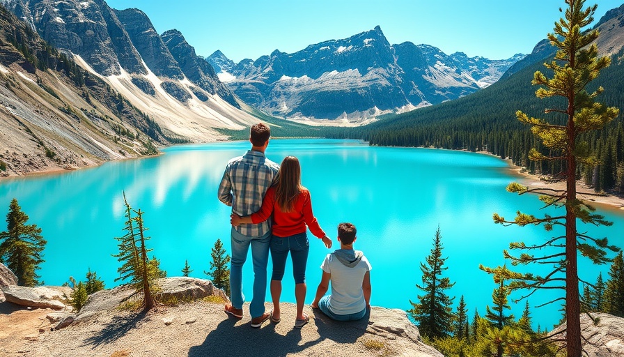 Couple admiring lake in Sawtooth Wilderness Adventure