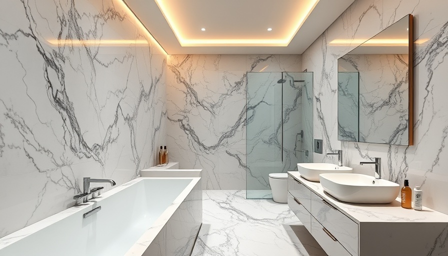 Luxurious bathroom remodel in Northern Virginia with marble and elegant lighting