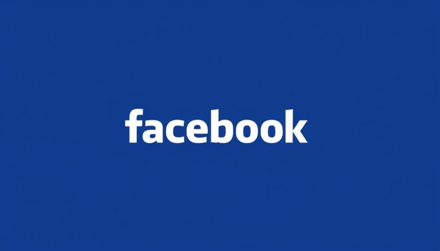 Blue and white Facebook logo on a flat background.