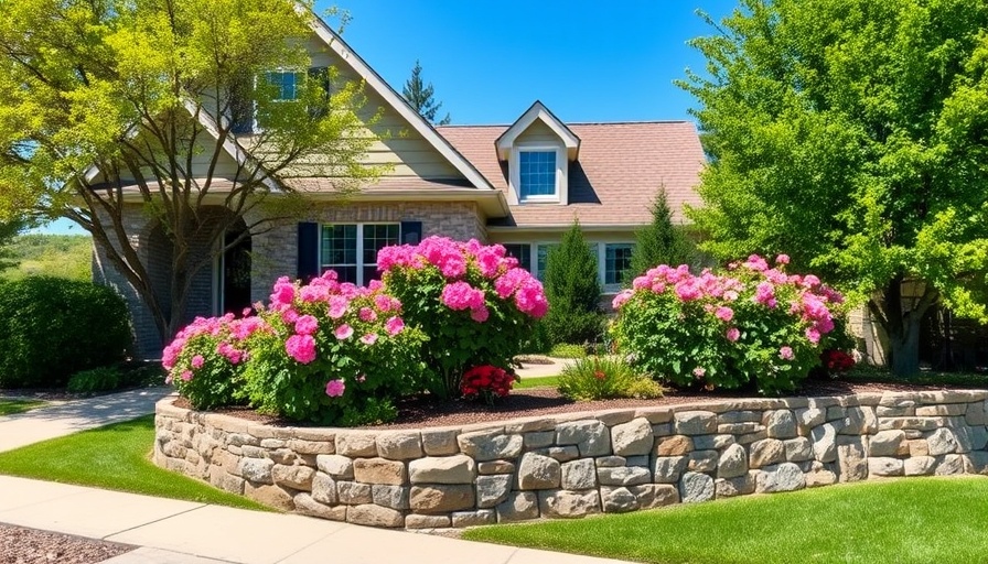 Suburban house with beautiful curb appeal ideas, featuring manicured landscape.