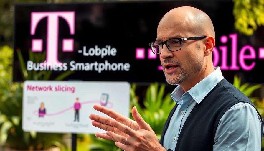T-Mobile Business Smartphone Plans presentation outdoors.