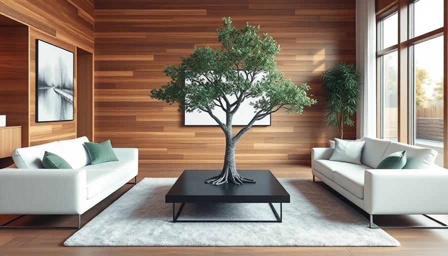 Minimalist luxury living room inspired by nature with neutral tones.