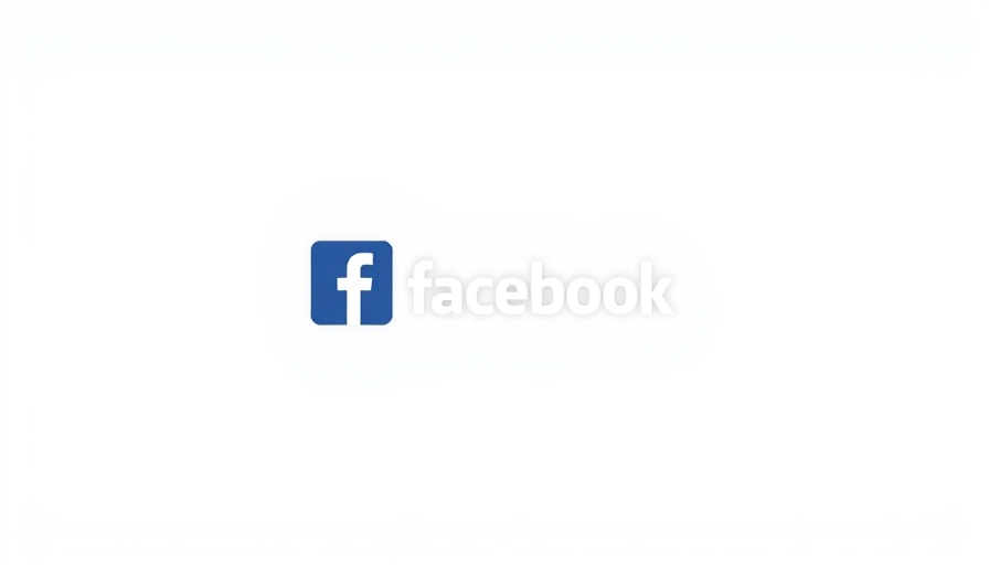 Facebook logo on blue background, minimalist design.