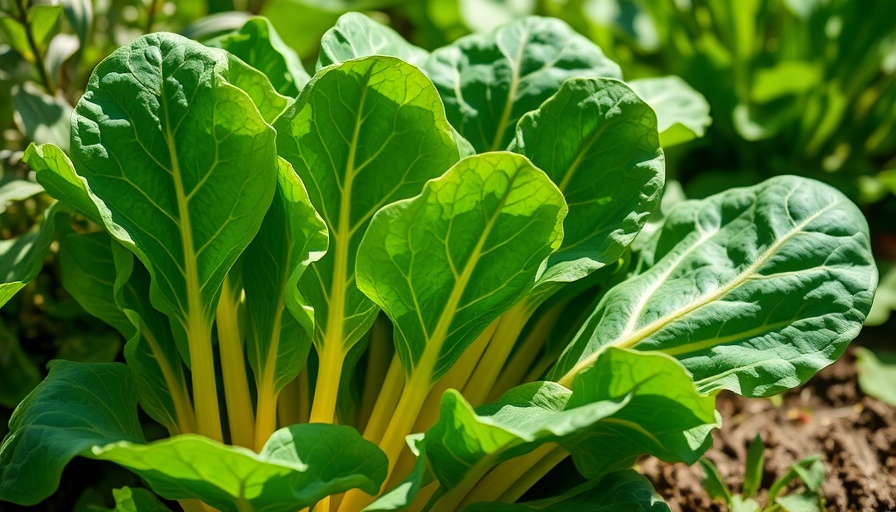 Lush Swiss chard with yellow stalks in a vibrant garden, ideal for fast-growing vegetables to plant before frost.