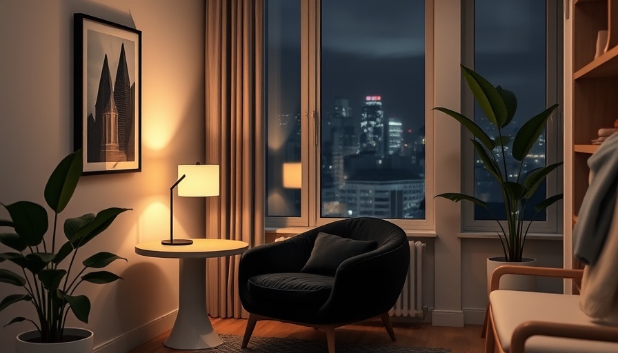 Moody study nook setup with essentials under $200, featuring a black lounge chair.